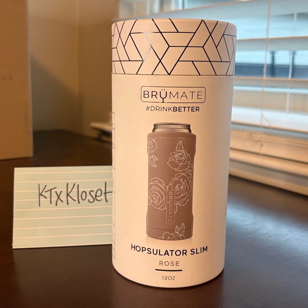 BrüMate 12oz Botanical Rose Slim - Picture 9 of 9